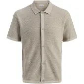Jack & Jones Strickpullover "JJEGEORGE KNIT SHIRT SS SN" mit Polokragen