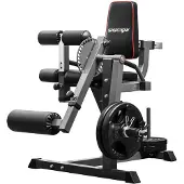 SPORTNOW Beinstrecker Verstellbar Beinbeuger mit Plattenbeladung, Stahl, Schwarz