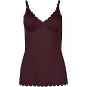 Skiny Unterhemd "Unterhemd Da. Spaghettishirt herausn. Pads Sensation 1er Pack", Damen, Gr. S, N-Gr, rot (dunkelrot), Obermaterial: 56% Polyamid PA. 44% Elasthan EL., Unterhemden Unterhemd
