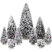 Luville Weihnachtsdorf Landschaft immergrüne Bäume 50x30x45 cm (groen)