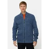 Camel active Kernige Strickjacke aus Baumwollgemisch in Tintenblau | Gr.: S