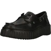 Clarks Mokassin Torhill Boat mit 4 cm Plateauprofilsohle 1216 Black Leather 36