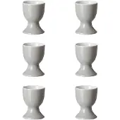 Ritzenhoff & Breker Eierbecher "Eierbecher Doppio ø 5 cm 6er Set", grau, Porzellan, Eierbecher, Eierbecher