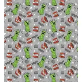 Minecraft COFI 1453 Minecraft Flanell Kuscheldecke – 180x200 cm Wohndecke