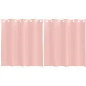 vidaXL Voile Vorhänge mit Ösen 2 Stk. Rosa 140x140 cm
