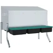 vidaXL Hühner-Nistkasten 3 Fächer mit Beinen Verzinkter Stahl