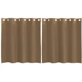 vidaXL Voile Vorhänge mit Ösen 2 Stk. Hellbraun