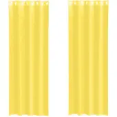 vidaXL Voile Vorhänge mit Ösen 2 Stk. Gelb