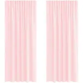 vidaXL Voile Vorhänge mit Schlaufen 2 Stk. Hellrosa 140x245 cm