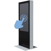 SHOWDOWN Digitale Infostele Doppelseitig Mit 65" Samsung-Bildschirm und Touch-Folie
