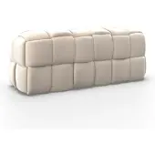 Bessagi Home Hockerbank Ella Beige Samt Gepolstert