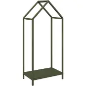 vidaXL Brennholzregal Olivgrün 40x25x90 cm Kaltgewalzter Stahl