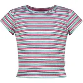 Vingino T-Shirt Basic rib crop striped tee Mädchen Blau 92