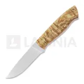 Brisa Trapper 95 Messer, N690 Flat, curly birch