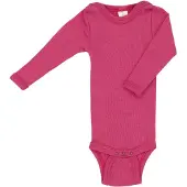 Engel - Baby-Body Langarm Mit Druckverschluss Schulter - Merinounterwäsche Gr 62/68 rosa