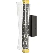 HOMCOM Wandleuchte Innen Wandlampe mit LED Lichte, Gitterdesign, Dimmbar