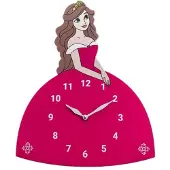 Prim Kinderwanduhr Prinzessin Rosa 325 x 390 mm Quarzuhrwerk