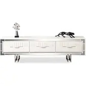 Xl Moebel Gmbh Sideboard TV Ständer Wandpanel Weiß RTV Lowboard Moderne Wohnwand