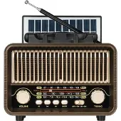 Krüger&Matz Solar-FM-Radio, analog, tragbar, Bluetooth, batteriebetrieben, AUX