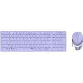 Rapoo 9750M, Kabellos, RF Wireless + Bluetooth, Scherenschalter, QWERTZ, Lila, Maus enthalten