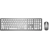 MediaRange MROS135, Volle Größe (100%), Kabellos, RF Wireless, QWERTZ, Silber, Weiß, Maus enthalten