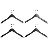 HAY - Smooth Kleiderbügel - Slim Schwarz - 4er-Set