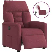 vidaXL Relaxsessel Elektrisch Weinrot Stoff