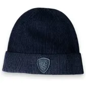 Blauer für Herren. 26WBLUA05467 Blaue Oliver-Mütze (OSFA), Lässig, Wolle