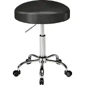 HOMCOM SALONHOCKER PU Metall Schwarz