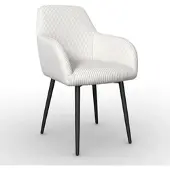 Bessagi Home Armlehnstuhl Alani Creme Cord Gepolstert