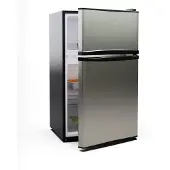 Klarstein Big Daddy - Kühlschrank mit Gefrierfach, Kühl Gefrierkombination, fridge leise, LED, Fassungsvermögen: 86 Liter, Kühlschrank: 61 Liter, Gefrierschrank: 25 L, silber