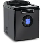 Klarstein Eiswürfelmaschine Klein, 1,8 L Eiswürfelbereiter, Eiswürfelmaschine für 12 kg Große & Kleine Eiswürfel, Mini-Eiswürfelmaschine mit LED-Display, Eiswürfelbereiter Selbstreinigend