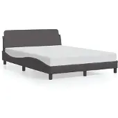 vidaXL Bettgestell "Dover" Grau 120x200 cm Kunstleder