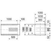 Maico 0073.0065 Sockelschalldämpfer SDVI 80-90 Nennweite 800-900, Sockelschalldämpfer 00730065