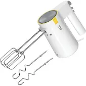 Beko Handrührgerät 425 Watt 5 Geschwindigkeitsstufen + Turbo, Rührbesen + Haken, Edel