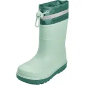 Playshoes Regenstiefel Gefüttert Uni Kinder Gummistiefel, Grün Gefüttert, 22