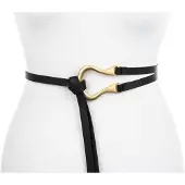 Tamaris Ledergürtel "Coleen", Damen, schwarz, Rindsleder, Gürtel Ledergürtel, zum Binden, mit vorn geknoteter Optik, im Casual-Stil, Topseller