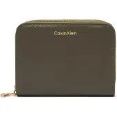 Calvin Klein "CK PULLER MEDIUM FLAP ZIP AROUND" Damen Geldbörse, Portemonnaie mit CK-Schmuck-Logo