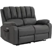 HOMCOM 2-Sitzer Elektrisches Relaxsofa, Massagesessel mit Heizfunktion