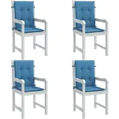 vidaXL Niedriglehner-Auflagen 4 Stk. Stoff