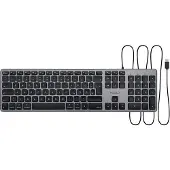 Macally UCZKEYSG-DE, USB-C Tastatur f. Mac, PC & Tablet, DE QWERTZ Layout, Grau