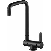 Aquanello Forma Massiver Edelstahl-Küchenarmatur mit schwenkbarem Auslauf, schwarz BL-1011-FM