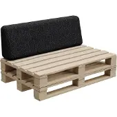 POOM Palettenkissen, Palletenpolster, Gartenkissen, PFBG (Rückenlehne 120x35, Graphit)