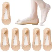OEM 6 Paar Dames Antislip Katoen Vetersokken - Ballerina Sokken - Überdimensioniert