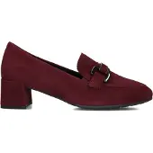 Gabor Pumps , Damen, Gr. 39, Leder Textil, dunkelrot, Ziegenveloursleder, Schuhe Pumps, Blockabsatz, Abendschuh, Businessschuh mit edler Zierspange, Weite G