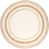 Little Olly Waschbarer Kinderteppich Rund | Milo Beige | Ø 80cm | Beige | Rund