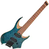 G4M 529 7-saitige Headless-E-Gitarre Trans Blue