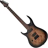 G4M 529 Standard Linkshänder-E-Gitarre Black Burl Burst
