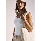 Cecil Trägertop "Style Linda", Damen, Gr. S (38), weiß, Jersey, Obermaterial: 100% Baumwolle, unifarben, regular fit taillenbedeckt, Rundhals, Tops Trägertop, mit tiefem Rundhalsausschnitt
