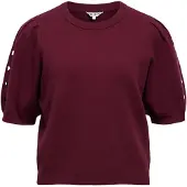 Object Damen Pullover & Cardigans Objyuki S/s Re Knit Pullover - Bordeaux - Größe M